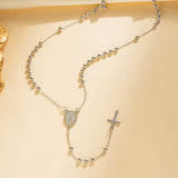 Elegant Divine Rosary Necklace – Timeless Faith & Grace