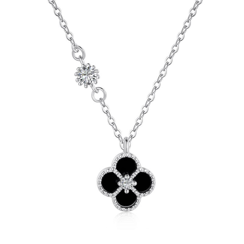 Small Fresh Four-Leaf Clover Necklace – S925 Sterling Silver