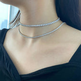 925 Sterling Silver Diamond Necklace – Timeless Sparkle & Elegance